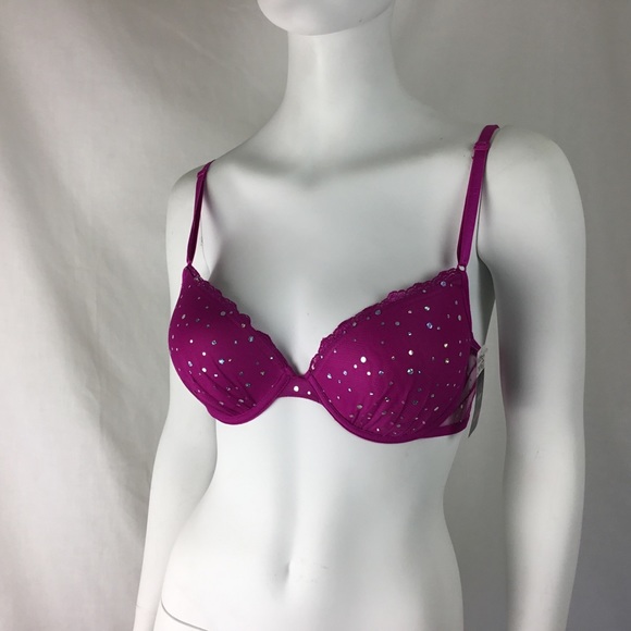 Smart & Sexy Rhinestone Covered Bra Sz 34C 36B New - Picture 1 of 7